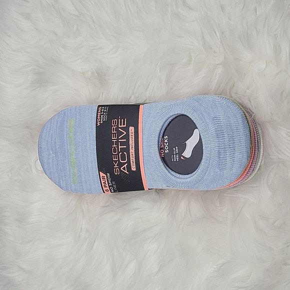 Sketcher's active comfort six pair no show liner socks - Picture 3 of 3
